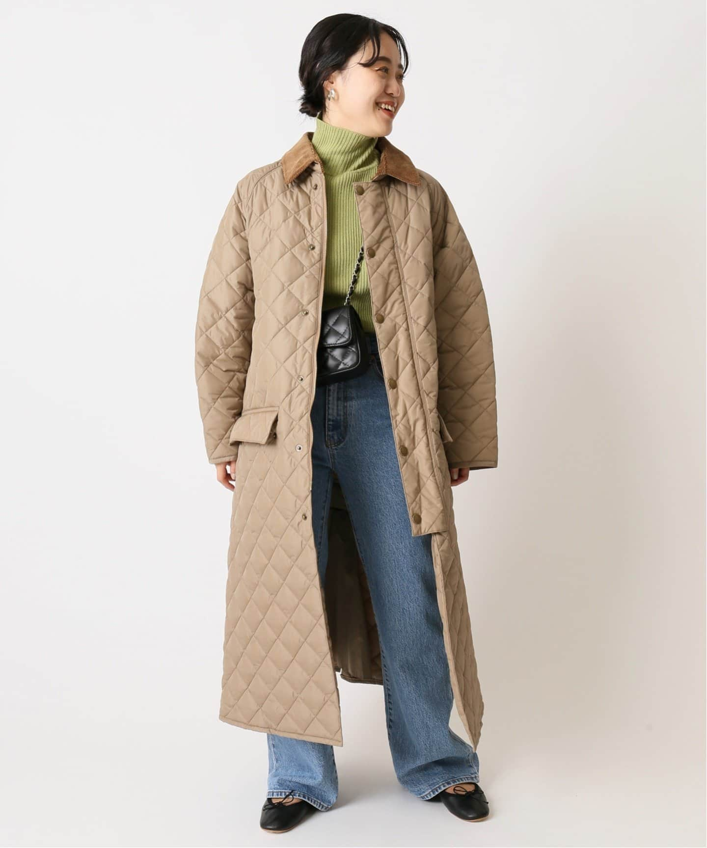 iena 2012aw セール zip ノーカラー コート 下ボア