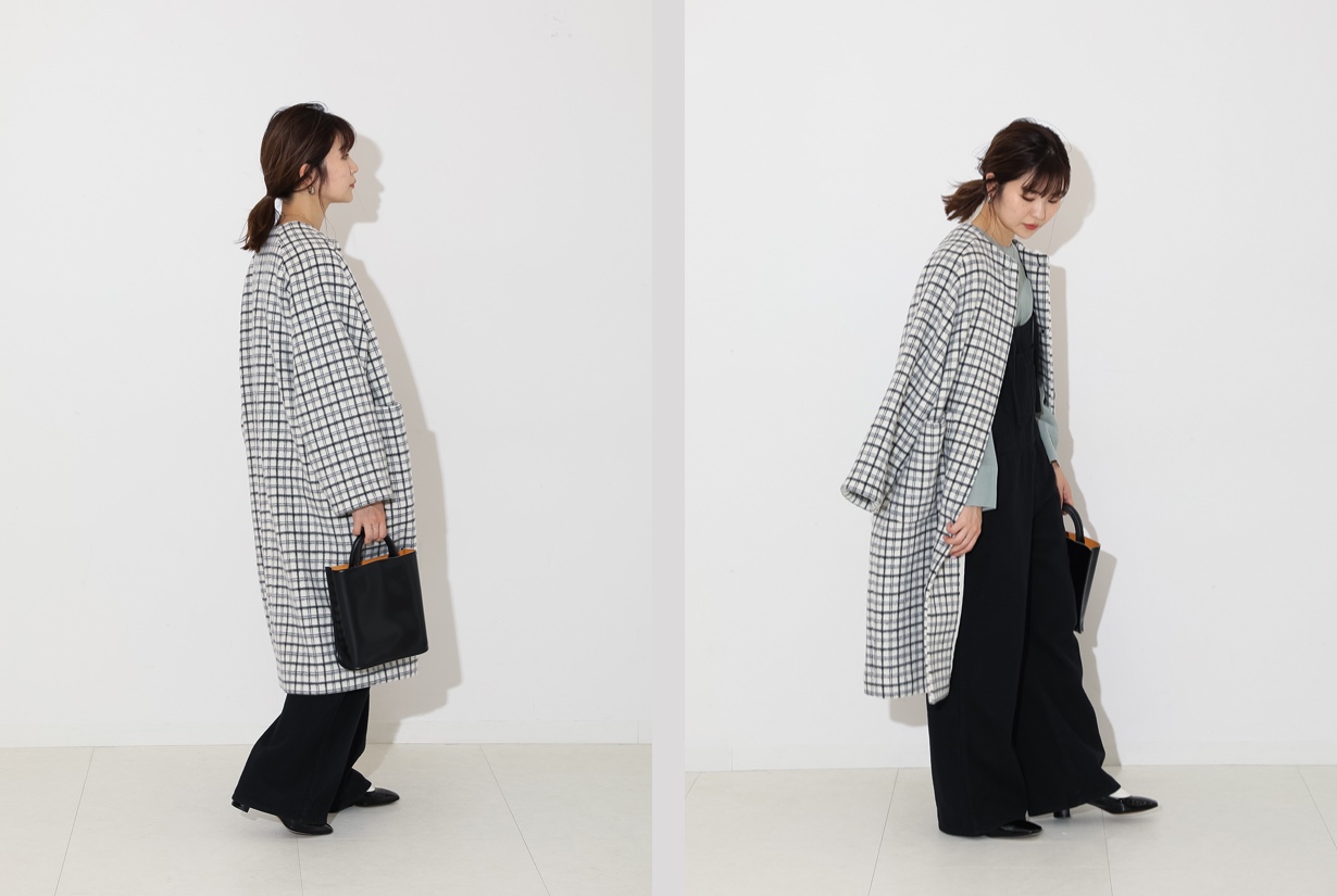 SLOBE IENA（スローブイエナ）の「チェックスタンドコート