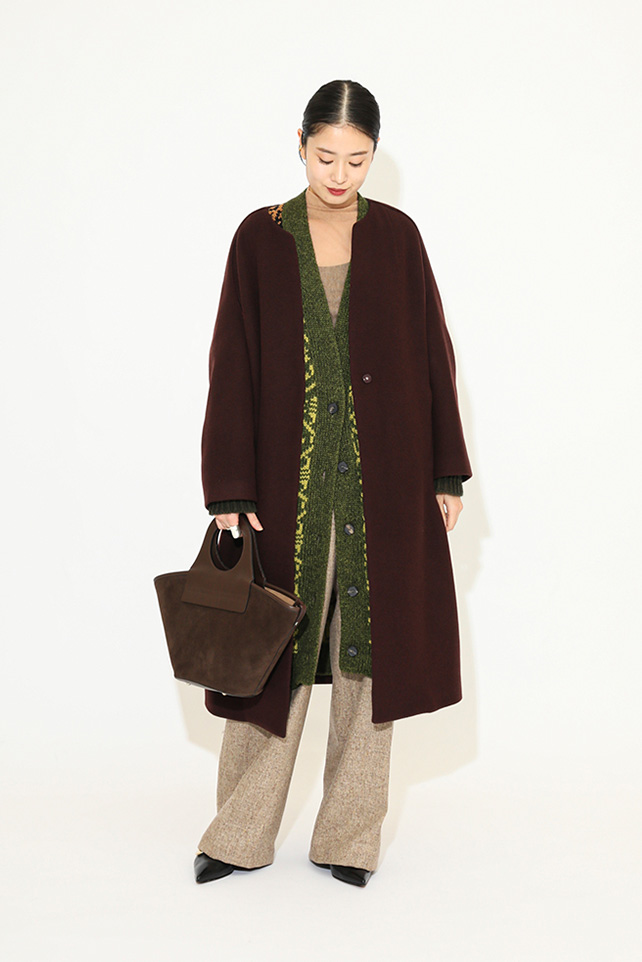 CITYSHOP OVER COCOON コート ブラウンカラー-