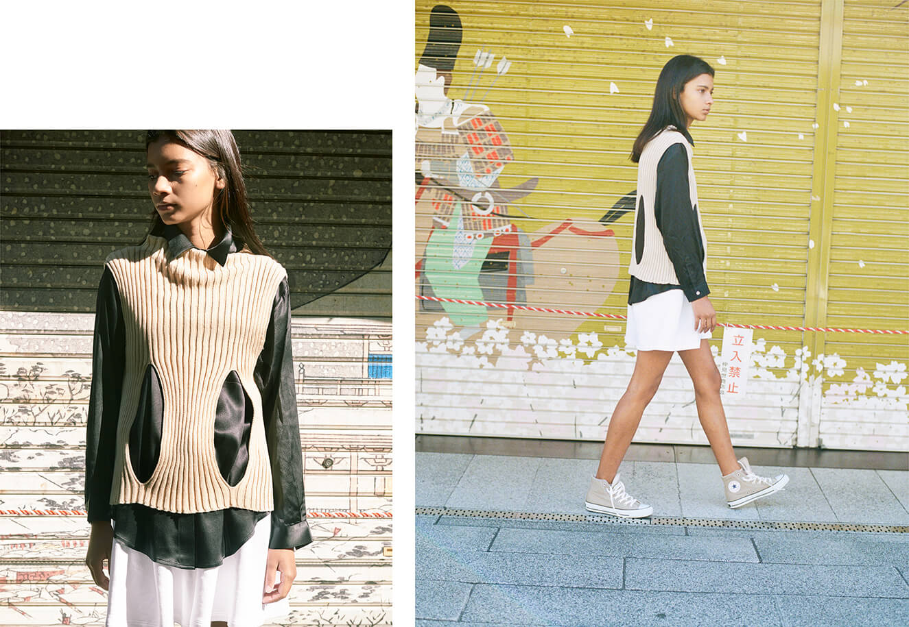 BASERANGE/ベースレンジ】LONG SLEEVE TEE：カットソー（Tシャツ