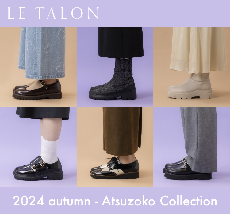 LETALON ルタロン 厚底 ローファー ヒール エナメル ロゴ 黒 24.5 ル タロン LE TALON 《追加》アツゾコモールドローファー