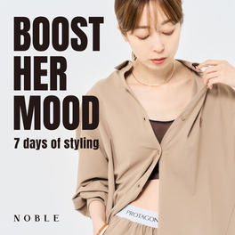 川上さやかさん×NOBLEコラボ ループツイードジャケット ブラック 36 川上さやかさん×NOBLEコラボ ナイロンツイルロングタイト