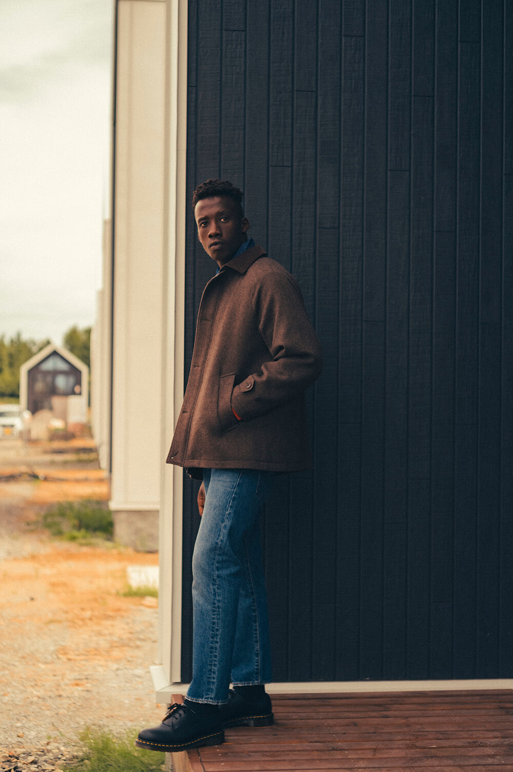 Barbour オリーブグリーン ロングコート ジャーナルスタンダードレリューム Barbour ノーカラーコート コート 「BARBOUR/バブアー」ROUND