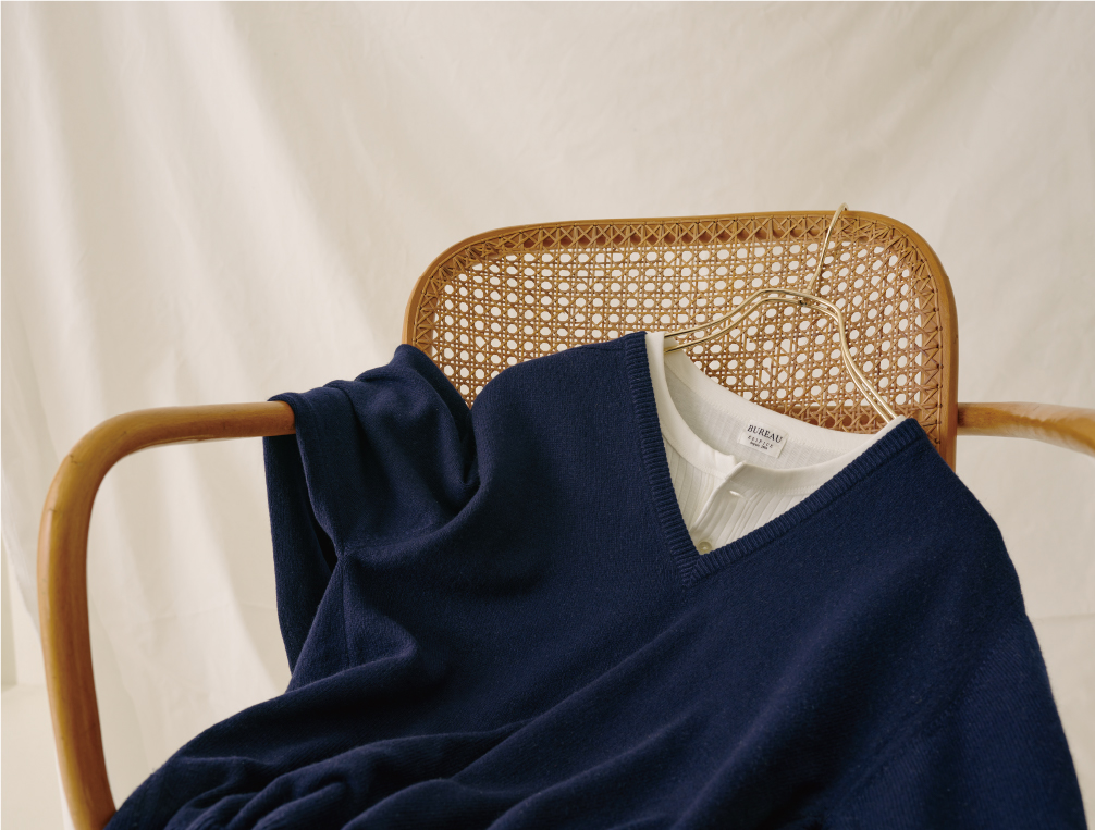 BROAD STITCH RIB HENLEY NECK