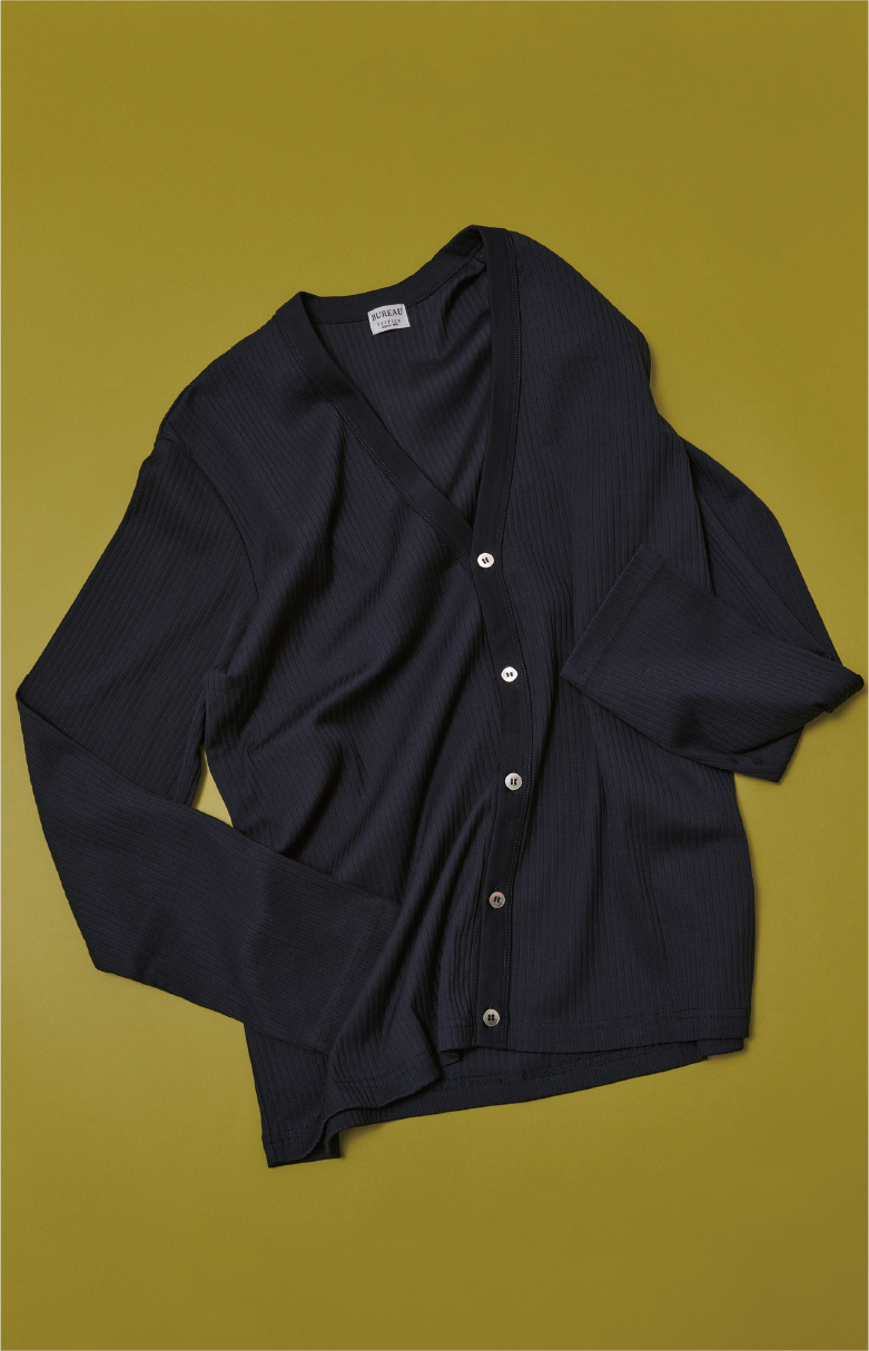 BROAD STITCH RIB CARDIGAN