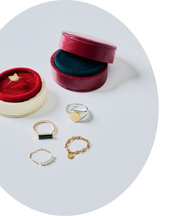 Fox Ring / Signet Ring / 10K Onyx Ring / Smile Chain Ring / Pearl Chain Ring