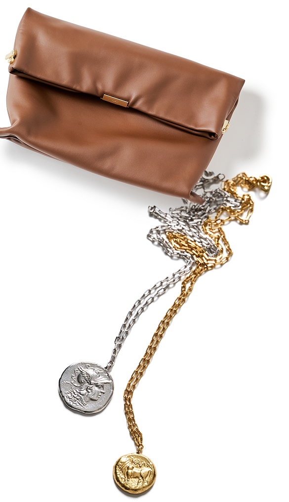 Graft-Tote Bag / Silver Coin Necklace / Gold Coin Necklace